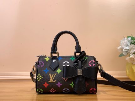 Louis Vuitton Nano Speedy Handbag black