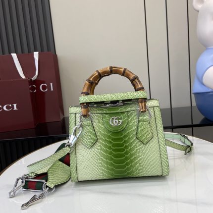 GUCCI-crocodile-embossed leather