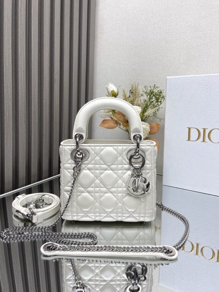 Lady Dior Mini Cannage Lambskin 3-Quilt