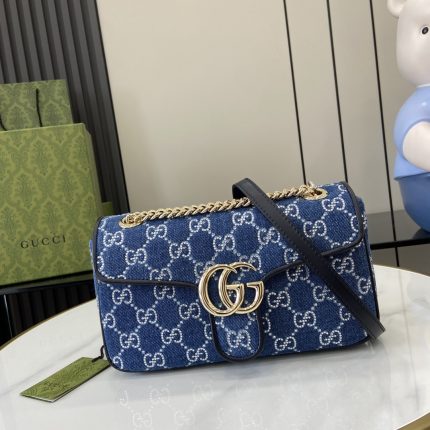 Gucci Marmont Denim Small Shoulder Bag