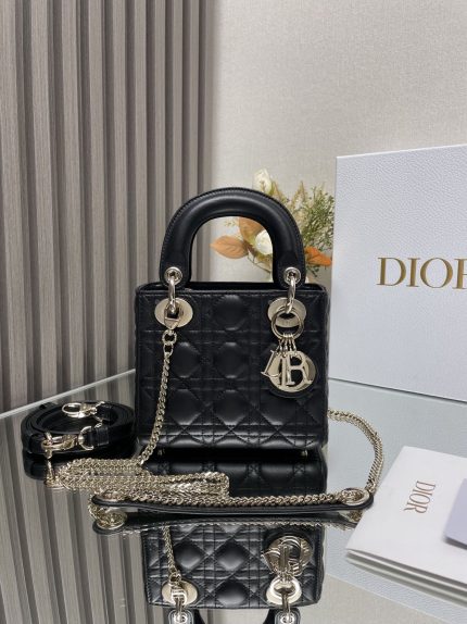 Lady Dior Mini Cannage Lambskin 3 Quilt