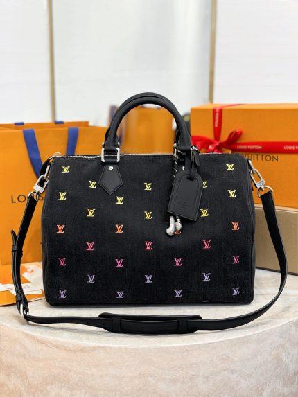 Louis Vuitton Speedy 40 Bandoulière in LV Blason Denim